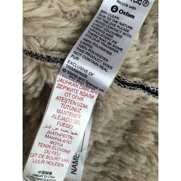 5–6Y Marks & Spencer Faux Fur & Leather Cropped Jacket - Picture 9 of 11